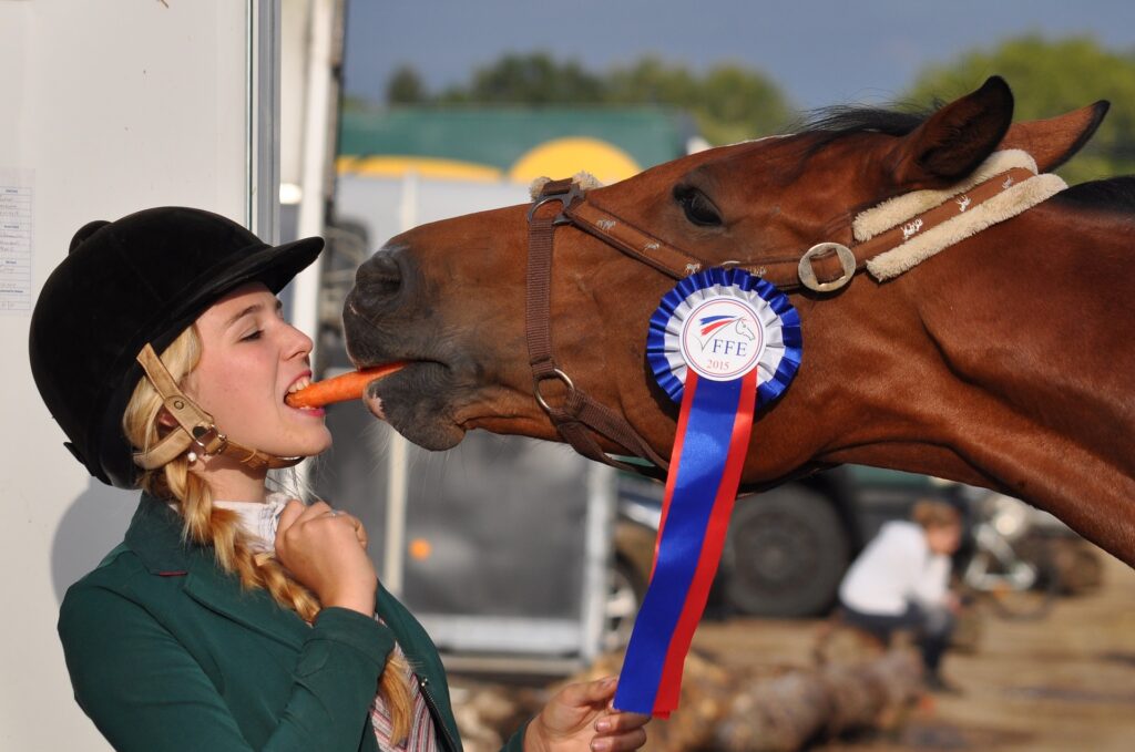 Horse rider shared after winning match
  