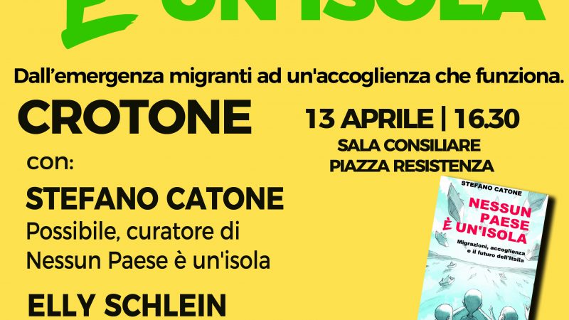 A Crotone presentazione del libro “Nessun paese è un’isola”