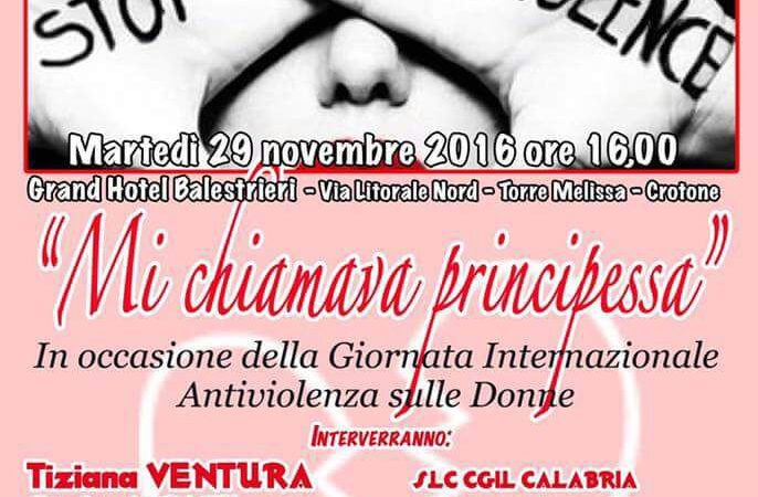 Violenza sulle donne: l’iniziativa targata Slc-Cgil Calabria