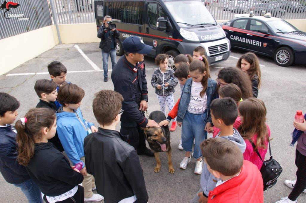 Gli alunni dell’Alfieri di Crotone in visita al Comando provinciale Carabinieri