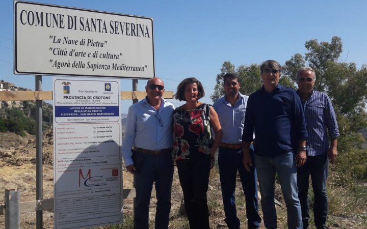 Iniziati i lavori sulla Sp 56 tratto Santa Severina San Mauro