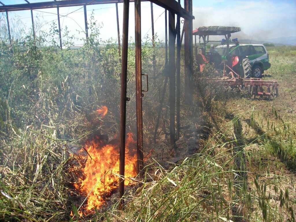 Crotone, denunciato agricoltore che bruciava rifiuti plastici e tossici nel suo fondo agricolo
