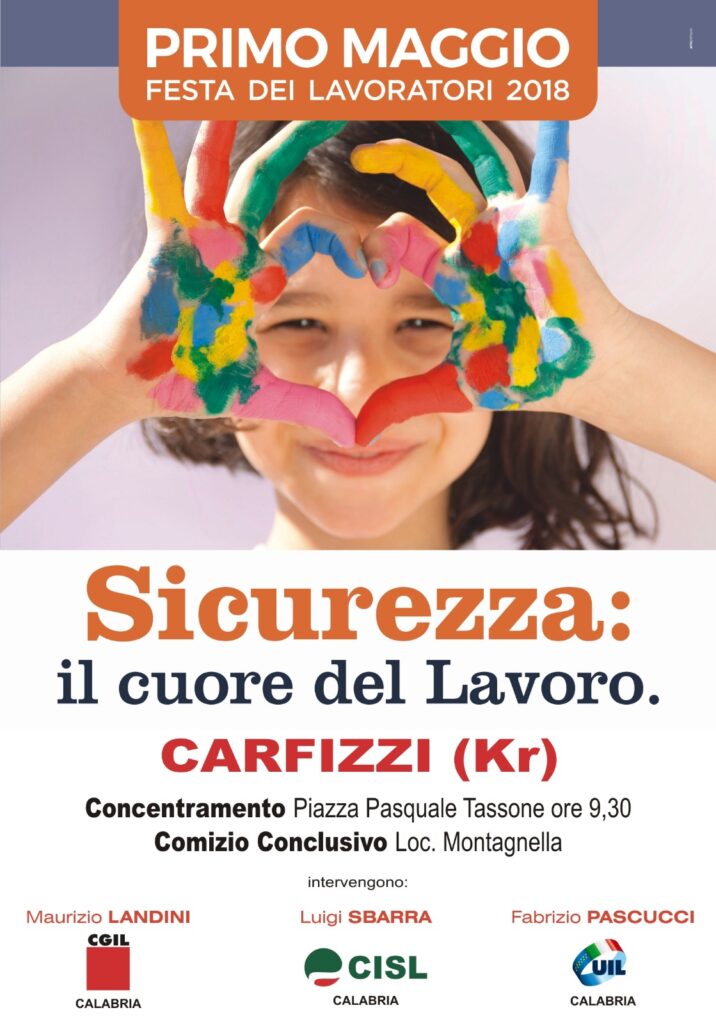 Primo Maggio Cgil Cisl e Uil a Carfizzi