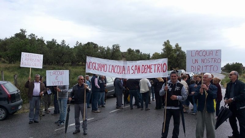 Sospesa la protesta dei residenti in località San Demetrio