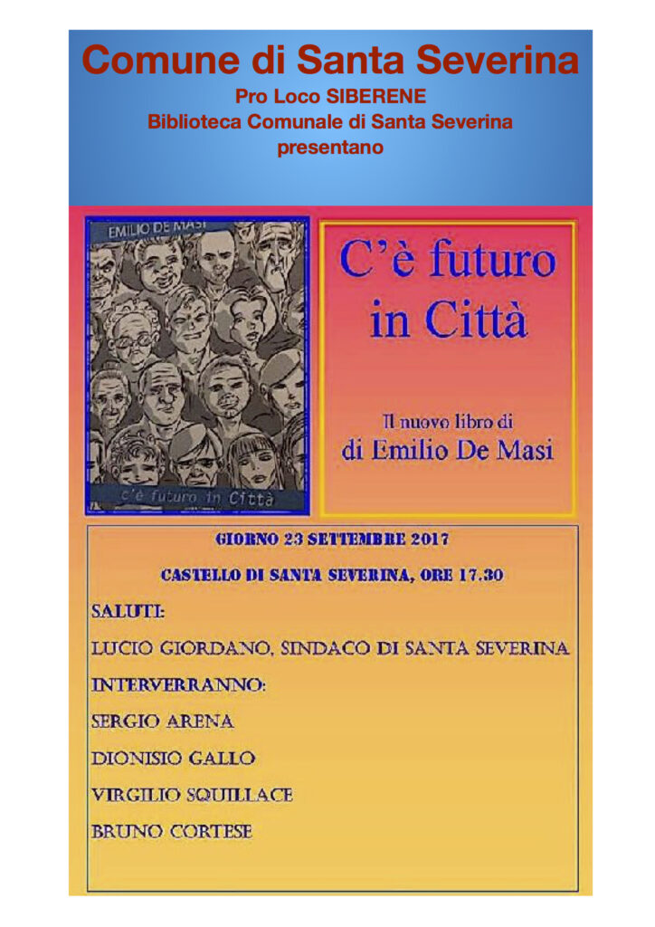 Presentazione del libro di De Masi a Santa Severina
  