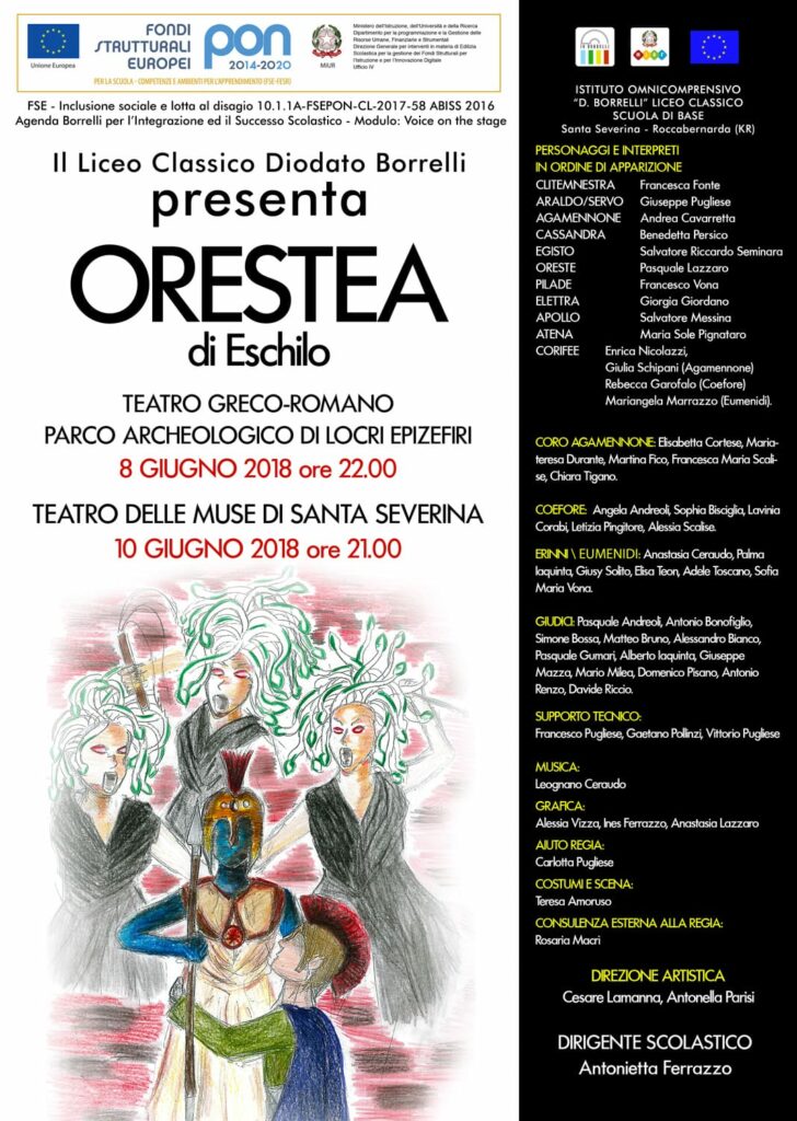 L’Orestea di Eschilo in scena con gli studenti del Borrelli
