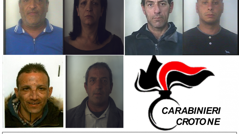 Sette arresti da parte della Compagnia Carabinieri Crotone