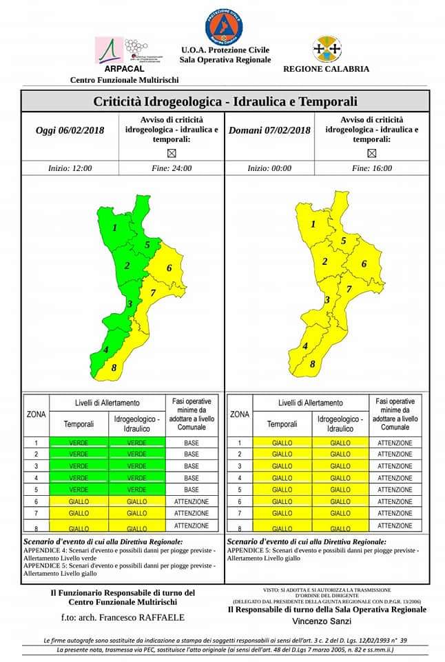 Allerta meteo in Calabria e Sicilia
  