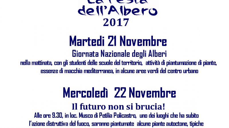 Il futuro non si brucia: Legambiente Petilia celebra la Giornata dell’Albero parlando di incendi