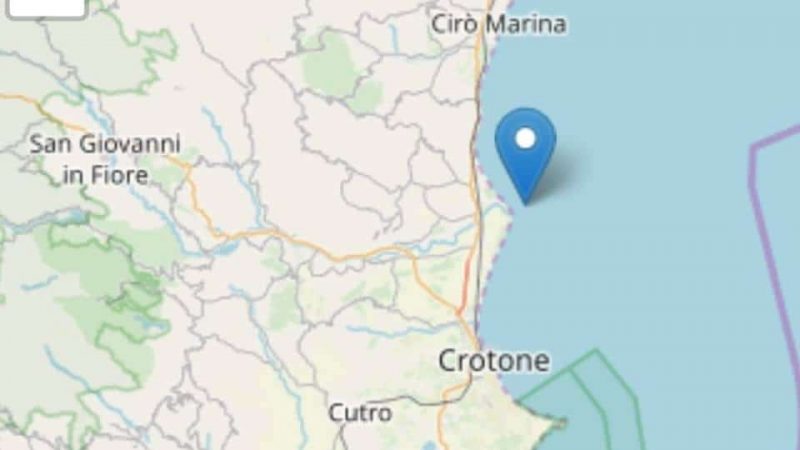 Scosse di terremoto nel crotonese