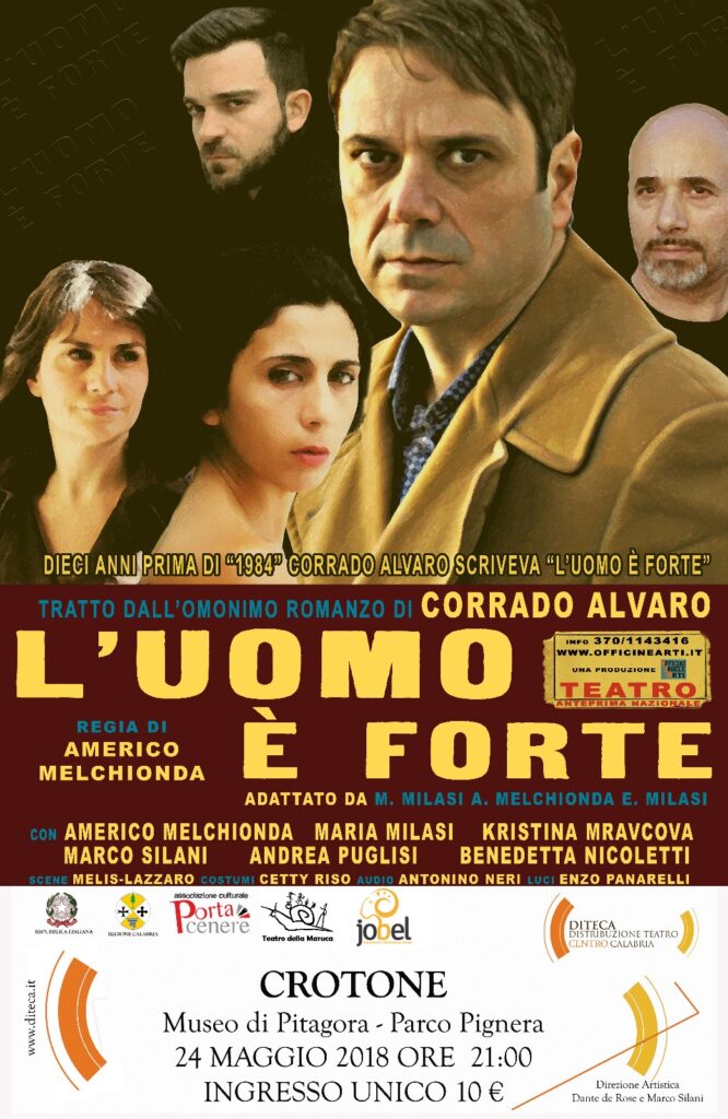 L’uomo è forte: domani spettacolo teatrale in scena a Crotone