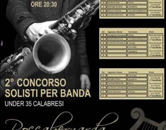 Concorso solisti per banda a Roccabernarda