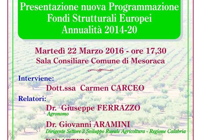 Presentazione PSR Calabria a Mesoraca
