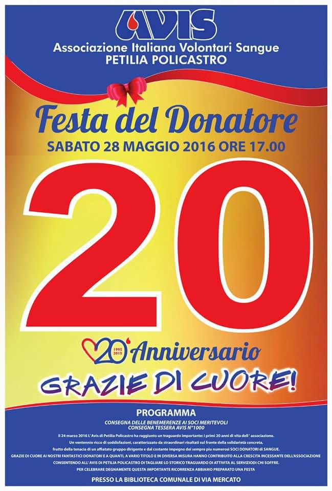 L’Avis di Petilia ha festeggiato i suoi primi 20 anni di vita
