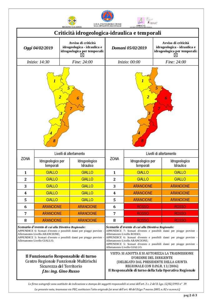 Allerta meteo in Calabria, la fascia jonica la più colpita. Scuole chiuse a Crotone