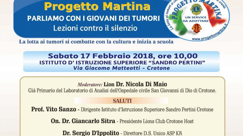 Lions Crotone Host, Service sull’educazione alla salute