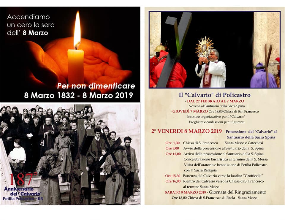 Verso il Calvario della Santa Spina: è pronto il programma