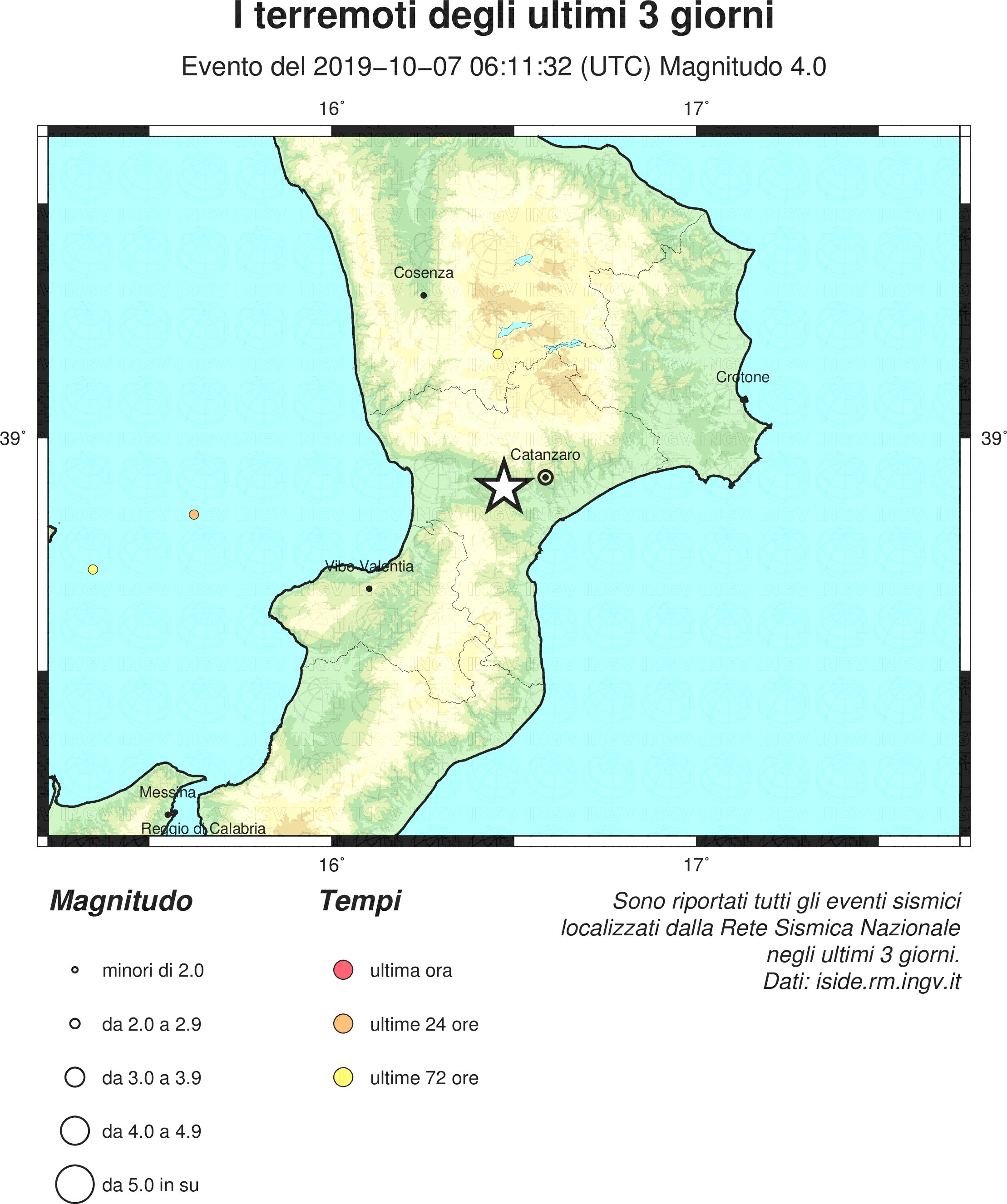 Registrato terremoto in Calabria
  