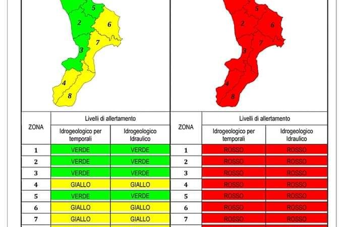 Criticità meteo prevista per la giornata di domani