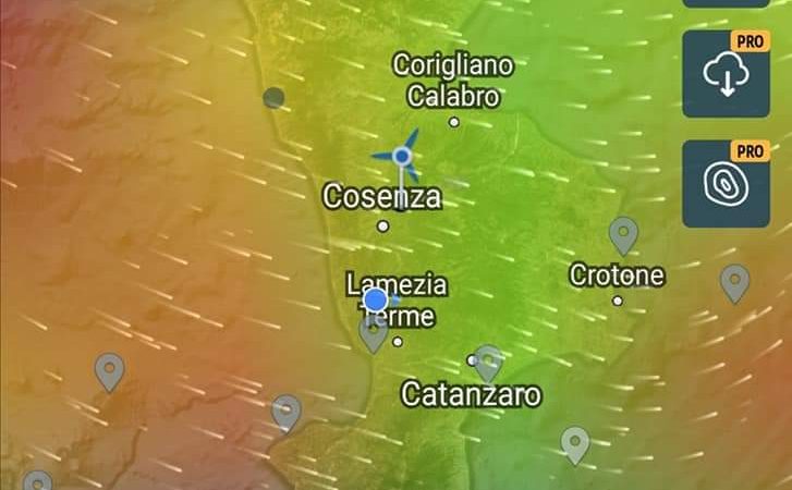 La Calabria colpita da forti venti