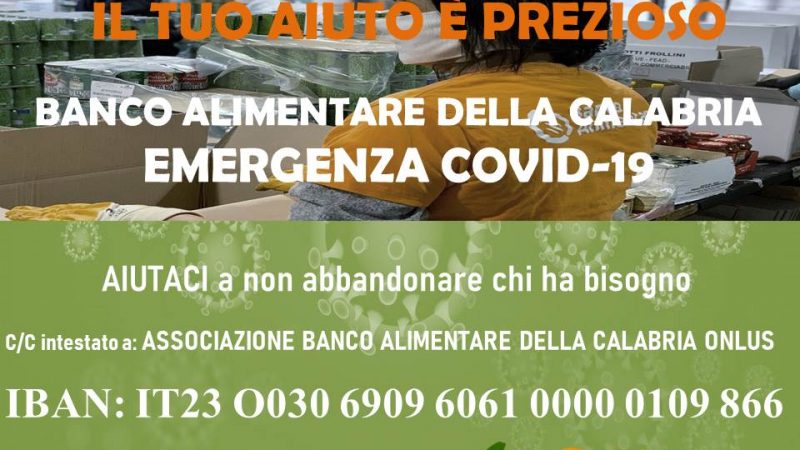 Emergenza Coronavirus: Si chiede aiuto per il Banco Alimentare della Calabria