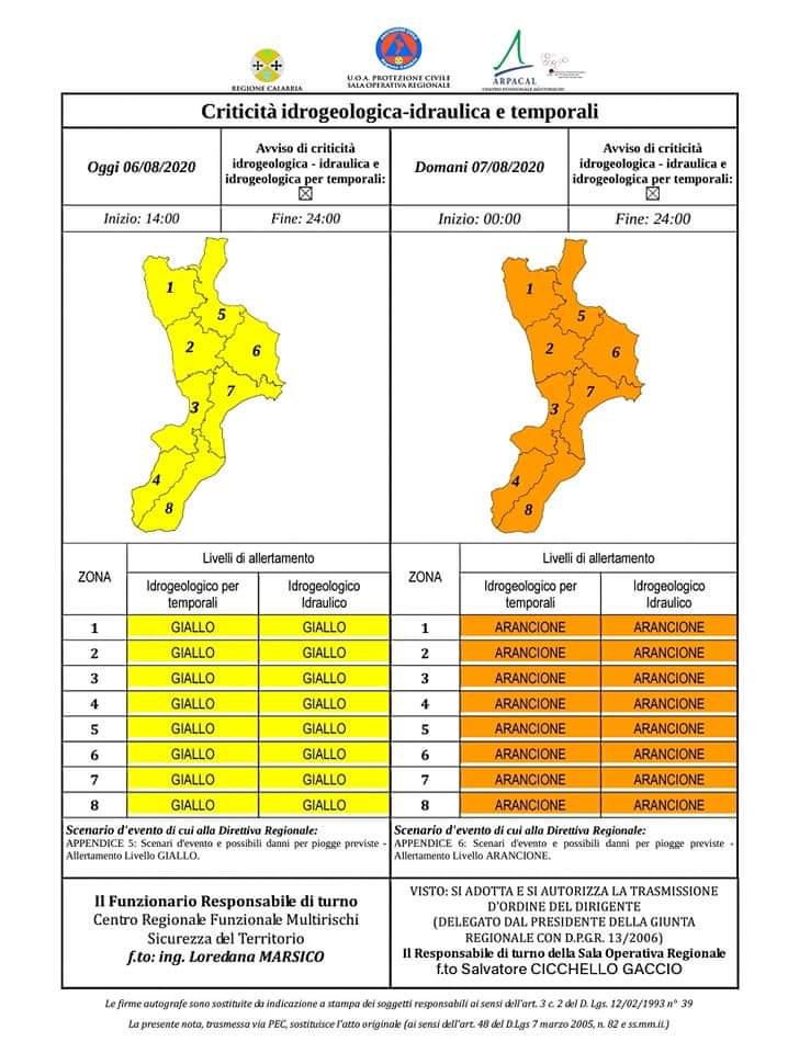 Prevista allerta arancione per pioggia
  