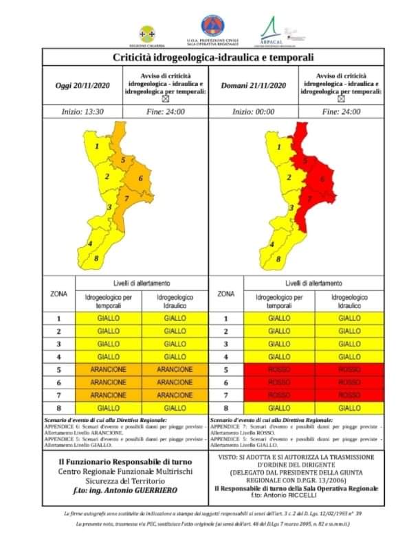 Allerta meteo nel Crotonese
  