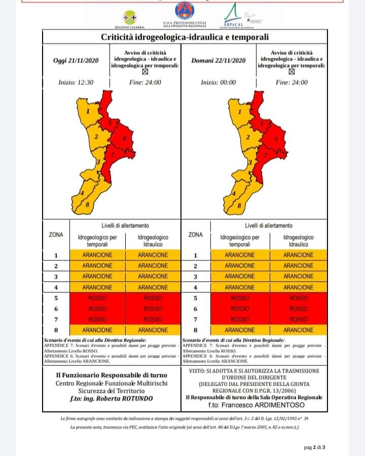 Allerta meteo: Previste anche per domani piogge intense