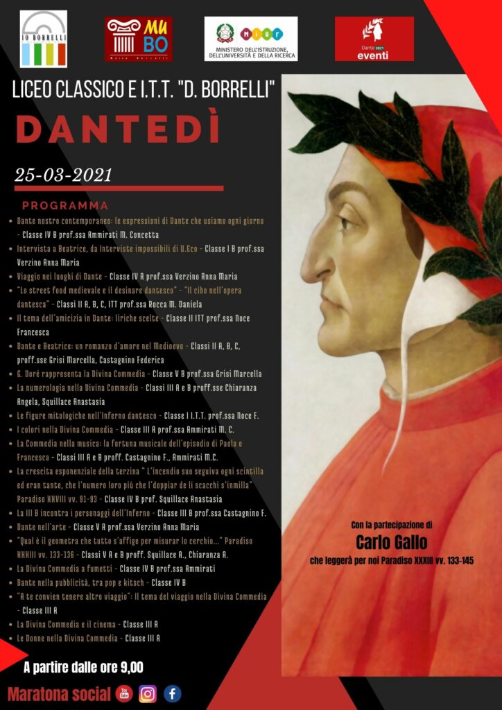 Dantedì al Borrelli: Maratona social