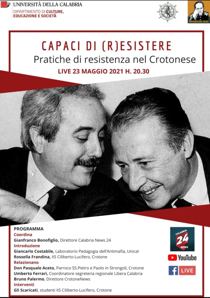 Unical, Barbiana 2040 e Istituto Ciliberto di Crotone organizzano un percorso digitale per studiare la Calabria che r-esiste alle mafie