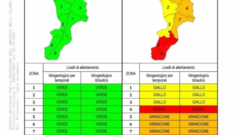 Allerta rossa per condizioni meteo avverse