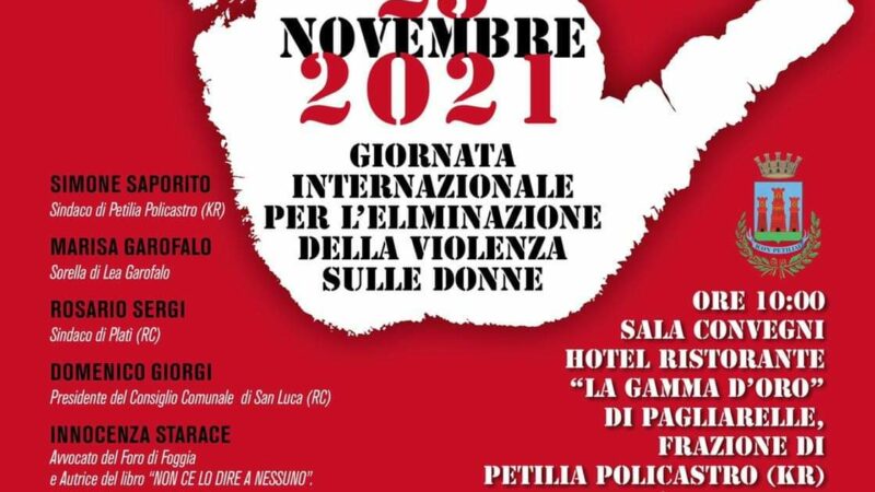 Giornata Internazionale per l’eliminazione della violenza sulle donne