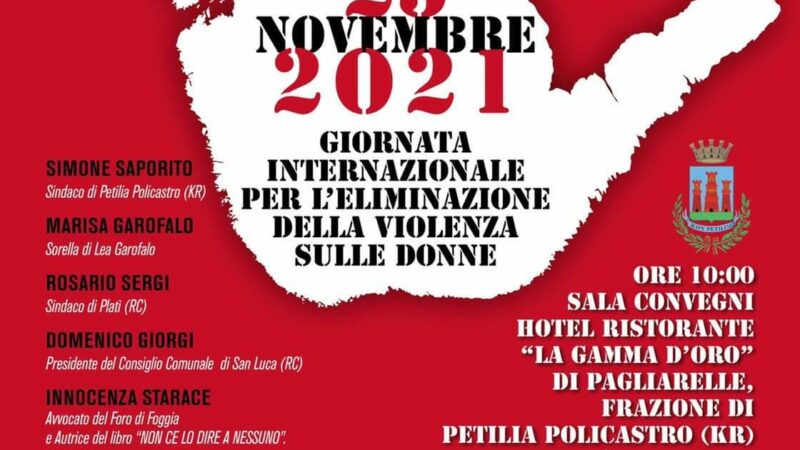 Giornata Internazionale per l’eliminazione della violenza sulle donne