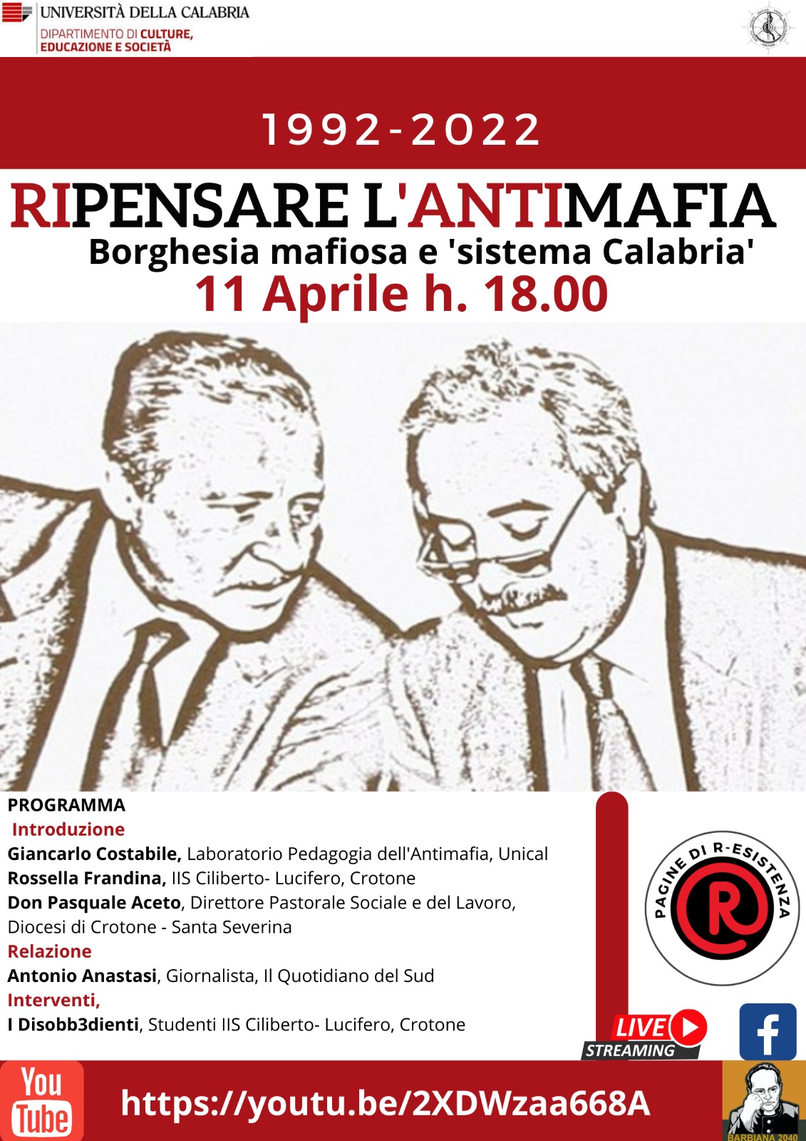 Borghesia mafiosa e sistema Calabria: Nuovo webinar di Pedagogia dell’Antimafia Unical e Istituto Ciliberto di Crotone
  