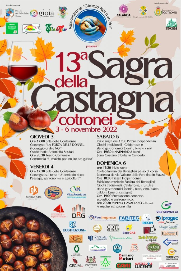 Sagra della Castagna a Cotronei: 13esima edizione