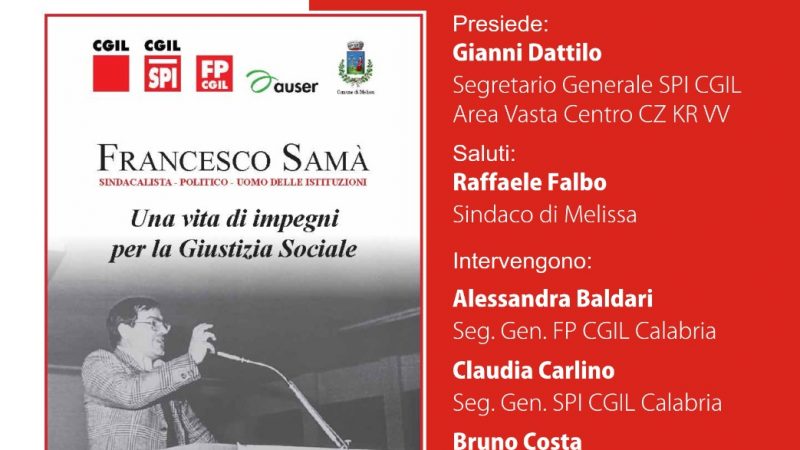 Presentazione del libro su Francesco Samà a Melissa