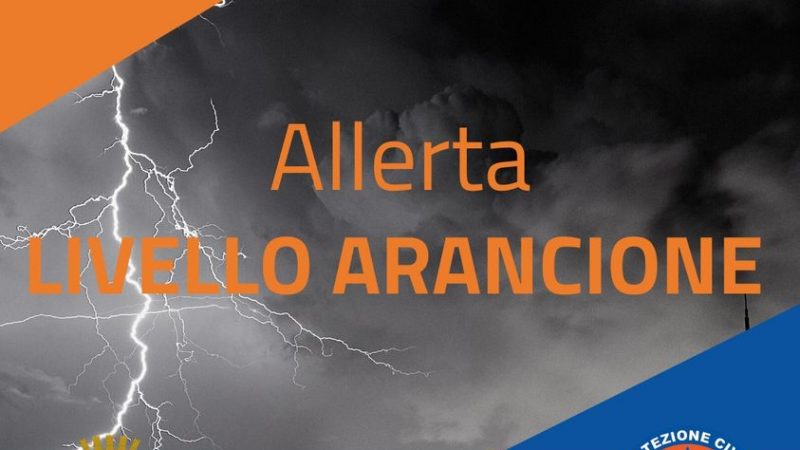 Allerta Arancione, Protezione Civile: Si raccomanda massima prudenza