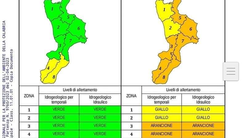 Domani allerta arancione e scuole chiuse nel Crotonese