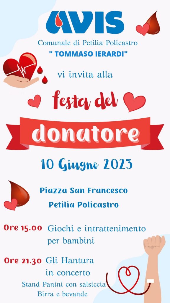 Avis Petilia: Festa del donatore
  