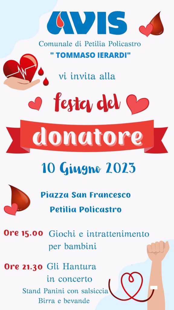 Avis Petilia: Festa del donatore