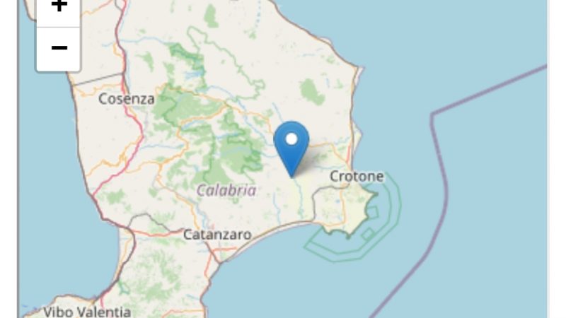 Terremoto nella zona di San Mauro Marchesato