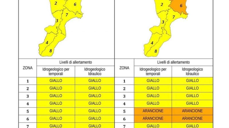 Scuole chiuse a Crotone per allerta meteo