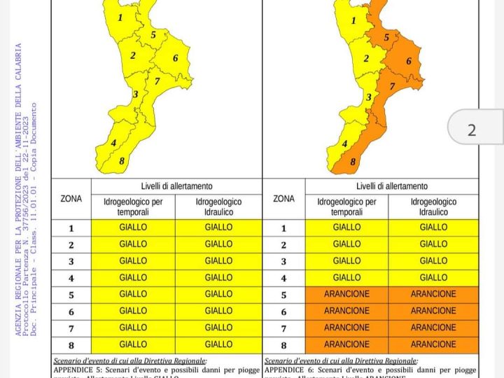 Allerta meteo: Scuole chiuse nella Provincia