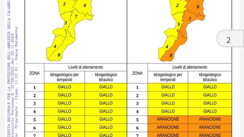 Allerta meteo: Scuole chiuse nella Provincia