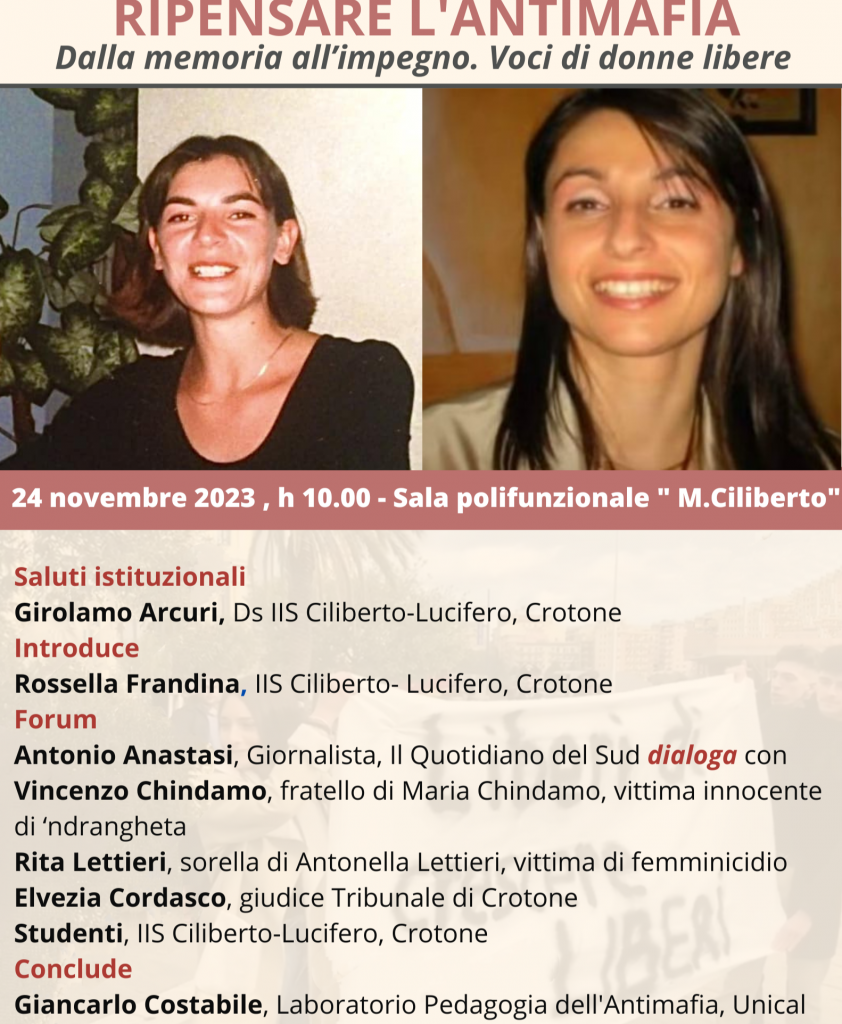 Ripensare l’antimafia: Riparte il ciclo di studi per un cambiamento sociale