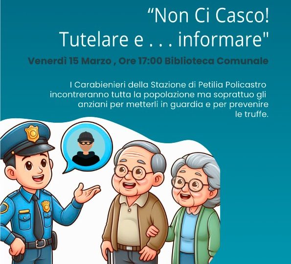 Non ci casco: La campagna di prevenzione dei Carabinieri per gli anziani