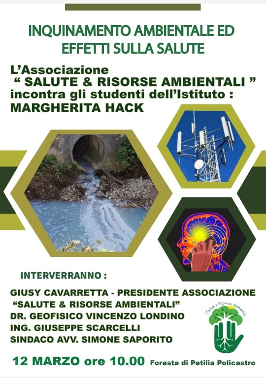 Inquinamento ambientale ed effetti sulla salute: Ne parla l’associazione Salute e Risorse Ambientali
  