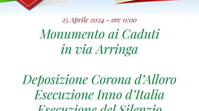 Il 25 aprile per ricordare la Resistenza e la Liberazione
  