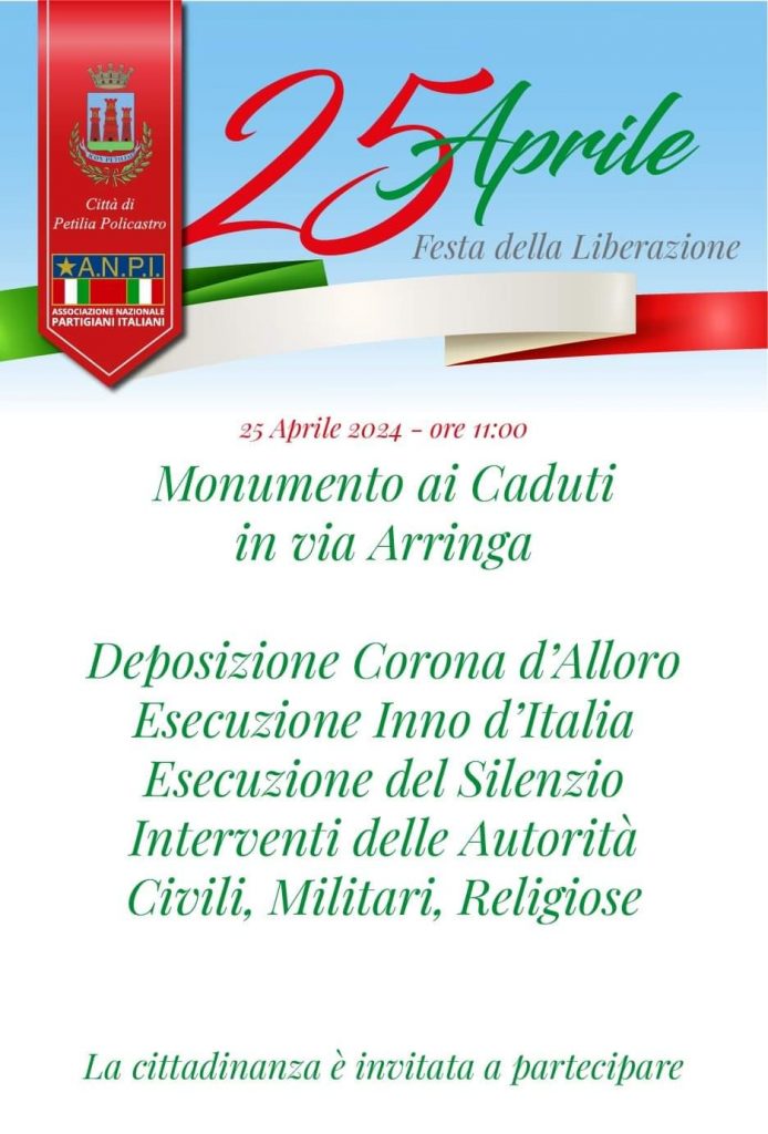 Il 25 aprile per ricordare la Resistenza e la Liberazione