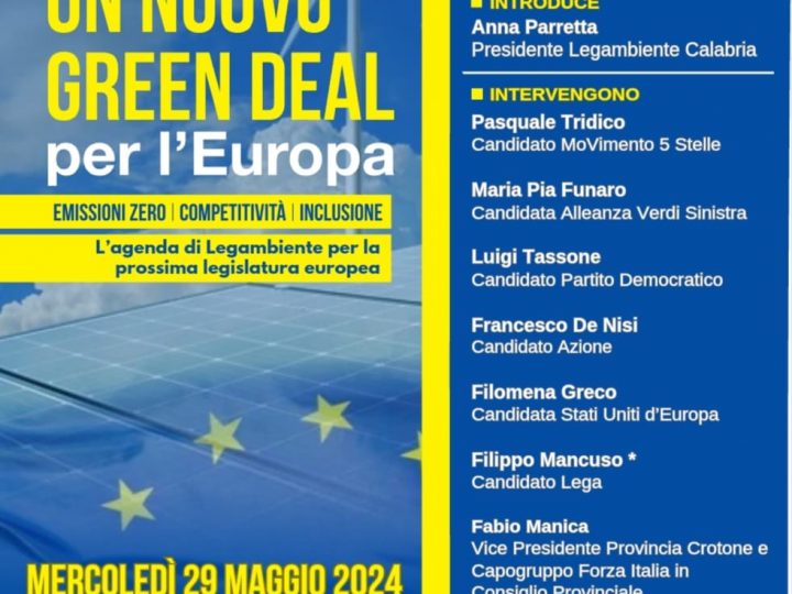 A Crotone confronto di Legambiente Calabria con i candidati alle elezioni europee